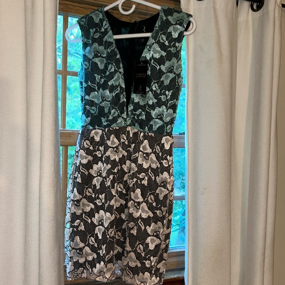 Rare London limited edition no sleeve eyelash lace midi dress 8 SEXY